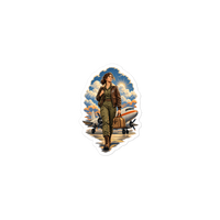 Vintage Aviation Pin-Up T-Shirt – Edition 33 Die-Cut Sticker product mockup 2