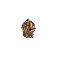 Vintage Aviation Pin-Up T-Shirt – Edition 40 Die-Cut Sticker product mockup 2