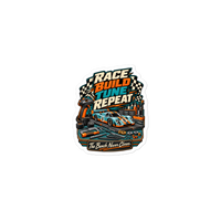 Race Build Tune Repeat Die-Cut Sticker product mockup 2