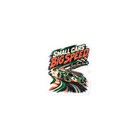 Small Cars Big Speed Die-Cut Sticker product mockup 2