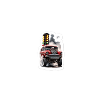 Red Gasser Launch Die-Cut Sticker product mockup 2