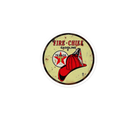 Fire Chief Vintage Gas and Oil T-Shirt — Muncle Mikes Die-Cut Sticker product mockup 3