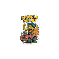 Muncle Mikes Hot Rod and Rat Rod Shirt Mayhem! Monster Rods! (015) Die-Cut Sticker product mockup 3