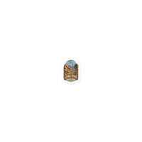 Lone Pine Scenic Road Enamel Camping Mug – California Gift Die-Cut Sticker product mockup 3