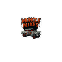Muncle Mikes Hot Rod and Rat Rod Shirt Mayhem! Bombs Away Gasser Die-Cut Sticker product mockup 3