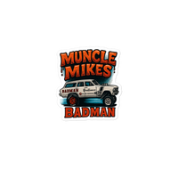 Muncle Mikes Hot Rod and Rat Rod Shirt Mayhem! BADMAN Wagon Die-Cut Sticker product mockup 3