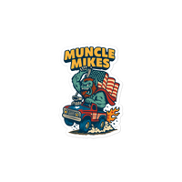 Muncle Mikes Hot Rod and Rat Rod Shirt Mayhem! Monster Rods! (018) Die-Cut Sticker product mockup 3