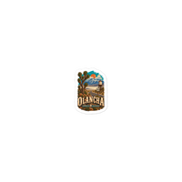 Olancha California Die-Cut Sticker product mockup 3