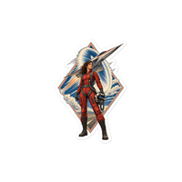 Vintage Aviation Pin-Up T-Shirt – Edition 08 Die-Cut Sticker product mockup 3