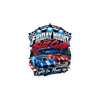 Friday Night Slot Club Die-Cut Sticker product mockup 3