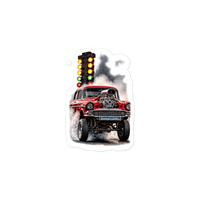 Red Gasser Launch Die-Cut Sticker product mockup 3