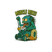 Hot Rods and Monsters 002 T-Shirt — Muncle Mikes Die-Cut Sticker product mockup 4
