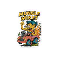 Muncle Mikes Hot Rod and Rat Rod Shirt Mayhem! Monster Rods! (015) Die-Cut Sticker product mockup 4