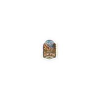 Lone Pine Scenic Road Enamel Camping Mug – California Gift Die-Cut Sticker product mockup 4