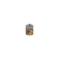 Lone Pine Old West Enamel Camping Mug – California Gift Die-Cut Sticker product mockup 4