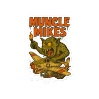 Monster Mugs 012 Hot Rod Coffee Mug — Muncle Mikes Die-Cut Sticker product mockup 4