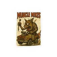 Muncle Mikes Hot Rod and Rat Rod Shirt Mayhem! Monster Rods! (008) Die-Cut Sticker product mockup 4