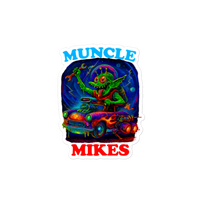 Muncle Mikes Hot Rod and Rat Rod Shirt Mayhem! Monster Rods! (019) Die-Cut Sticker product mockup 4