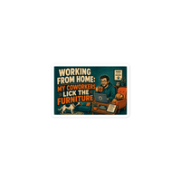 Remote Work Die-Cut Sticker product mockup 4