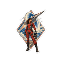 Vintage Aviation Pin-Up T-Shirt – Edition 08 Die-Cut Sticker product mockup 4