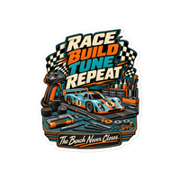 Race Build Tune Repeat Die-Cut Sticker product mockup 4