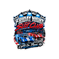 Friday Night Slot Club Die-Cut Sticker product mockup 4