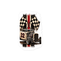 Number 32 Checkered Roadster Die-Cut Sticker product mockup 4
