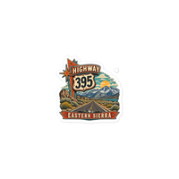 Highway 395 Eastern Sierra Die-Cut Sticker product mockup 5