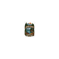 June Lake Cabin Enamel Camping Mug – Eastern Sierra Gift Die-Cut Sticker product mockup 5
