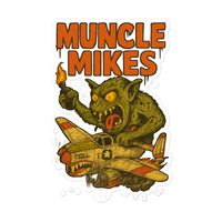 Monster Mugs 012 Hot Rod Coffee Mug — Muncle Mikes Die-Cut Sticker product mockup 5