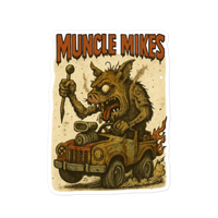 Muncle Mikes Hot Rod and Rat Rod Shirt Mayhem! Monster Rods! (008) Die-Cut Sticker product mockup 5
