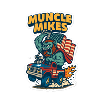 Muncle Mikes Hot Rod and Rat Rod Shirt Mayhem! Monster Rods! (018) Die-Cut Sticker product mockup 5