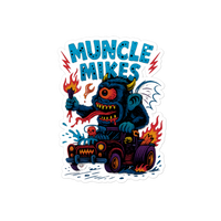 Muncle Mikes Hot Rod and Rat Rod Shirt Mayhem! Monster Rods! (032) Die-Cut Sticker product mockup 5