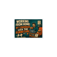 Remote Work Die-Cut Sticker product mockup 5