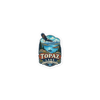 Topaz Lake California Die-Cut Sticker product mockup 5