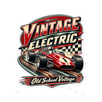 Vintage Electric Die-Cut Sticker product mockup 5