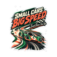 Small Cars Big Speed Die-Cut Sticker product mockup 5