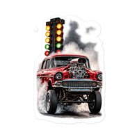 Red Gasser Launch Die-Cut Sticker product mockup 5