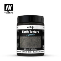 Vallejo Black Lava-Asphalt Earth Texture Diorama Effect 200ml Bottle — exact product reference view 3