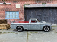 Dry-fitted bare-metal 1963 Studebaker Champ custom kit, side view