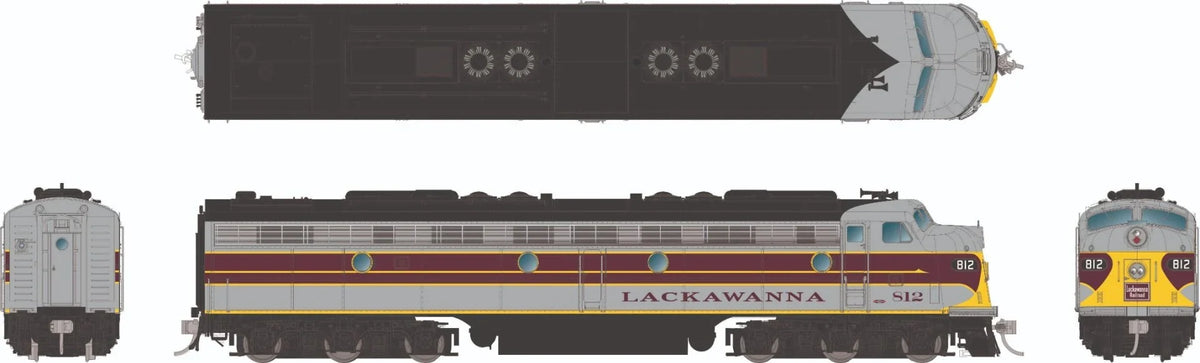 Rapido HO Scale Delaware Lackawanna and Western #812 EMD E8A DCC/Sound - RAP28577– product image