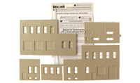 DPM 10300 Cutting's Scissor Co. HO scale building kit, unassembled wall parts and instructions.