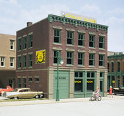 DPM 10400 B. Moore Catalog/Showroom HO scale building kit, assembled and painted example; vehicles, figures, street details and neighboring buildings not included.