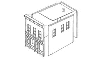 DPM 10500 Skip's Chicken and Ribs HO scale building kit, assembly illustration.