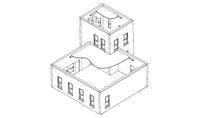 DPM 11200 City Cab Co. HO scale building kit assembly illustration.