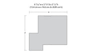 DPM 11200 City Cab Co. HO scale kit footprint and dimensions diagram.