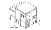 DPM 35200 HO scale modular kit, manufacturer illustration of optional design A, front view