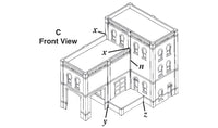 DPM 35200 HO scale modular kit, manufacturer illustration of optional design C, front view