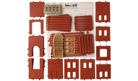 DPM 35600 The Powerhouse HO scale kit, unassembled modular walls, windows and instructions