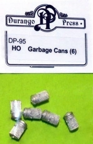 Durango Press 095 Garbage Cans – 6 Pack – HO Scale– product image
